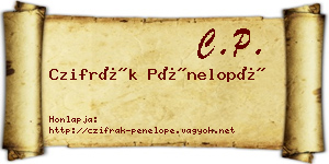 Czifrák Pénelopé névjegykártya
